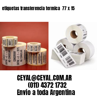 etiquetas transferencia termica  77 x 15