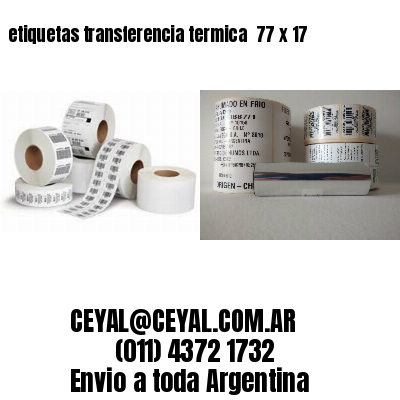 etiquetas transferencia termica  77 x 17