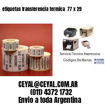 etiquetas transferencia termica  77 x 29