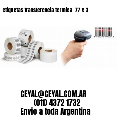 etiquetas transferencia termica  77 x 3