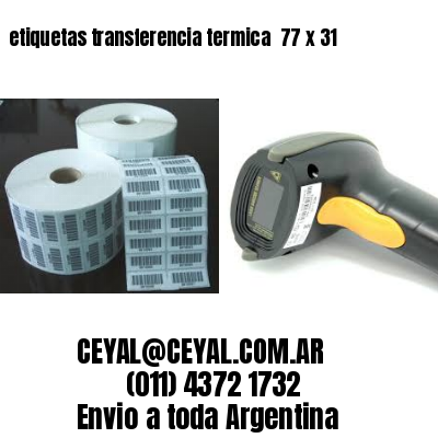 etiquetas transferencia termica  77 x 31