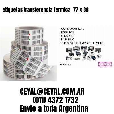 etiquetas transferencia termica  77 x 36