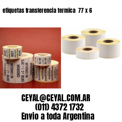 etiquetas transferencia termica  77 x 6