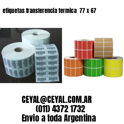 etiquetas transferencia termica  77 x 67