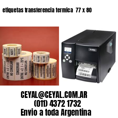 etiquetas transferencia termica  77 x 80