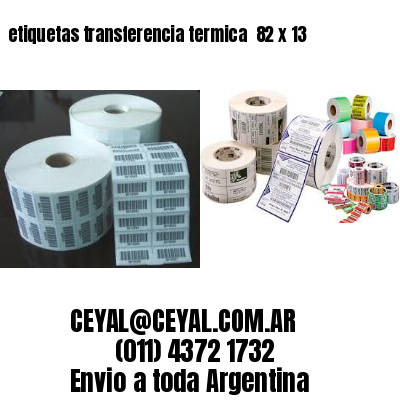 etiquetas transferencia termica  82 x 13
