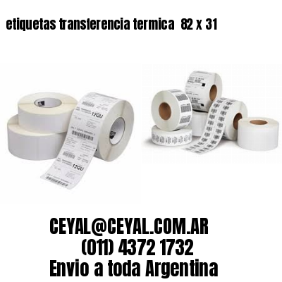 etiquetas transferencia termica  82 x 31