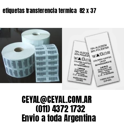 etiquetas transferencia termica  82 x 37