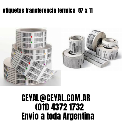etiquetas transferencia termica  87 x 11
