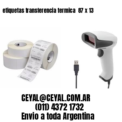 etiquetas transferencia termica  87 x 13