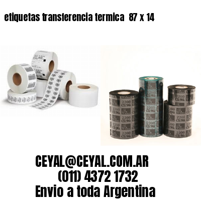 etiquetas transferencia termica  87 x 14