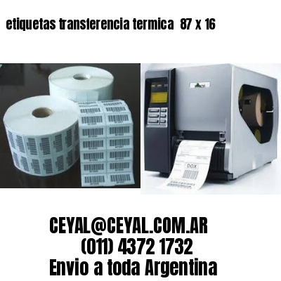 etiquetas transferencia termica  87 x 16