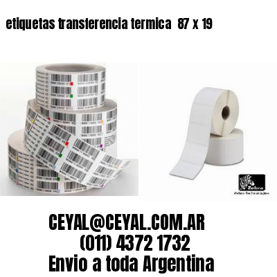 etiquetas transferencia termica  87 x 19