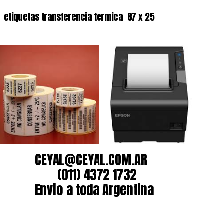 etiquetas transferencia termica  87 x 25