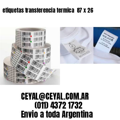 etiquetas transferencia termica  87 x 26
