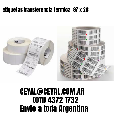 etiquetas transferencia termica  87 x 28
