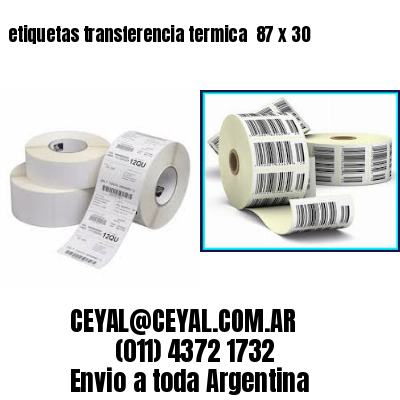 etiquetas transferencia termica  87 x 30