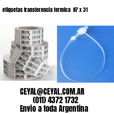 etiquetas transferencia termica  87 x 31
