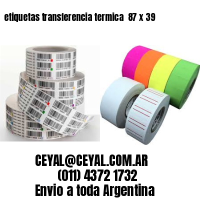 etiquetas transferencia termica  87 x 39