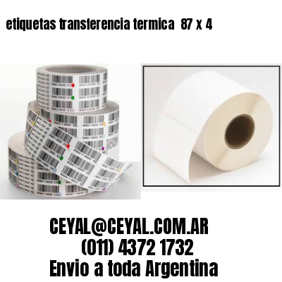 etiquetas transferencia termica  87 x 4