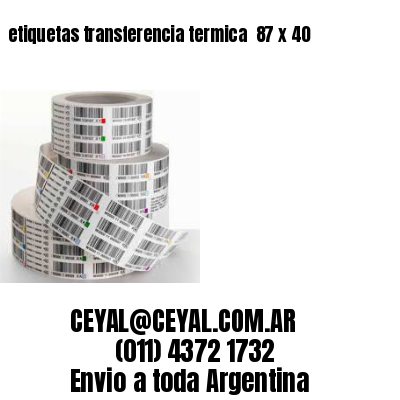 etiquetas transferencia termica  87 x 40