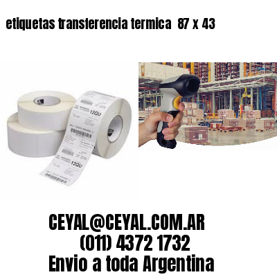etiquetas transferencia termica  87 x 43