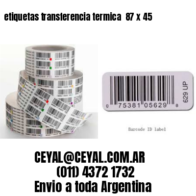 etiquetas transferencia termica  87 x 45