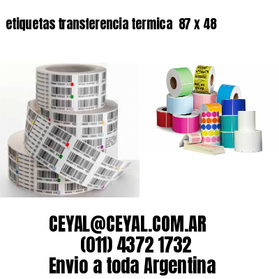 etiquetas transferencia termica  87 x 48