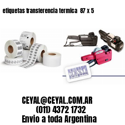 etiquetas transferencia termica  87 x 5