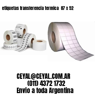 etiquetas transferencia termica  87 x 52