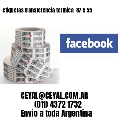 etiquetas transferencia termica  87 x 55