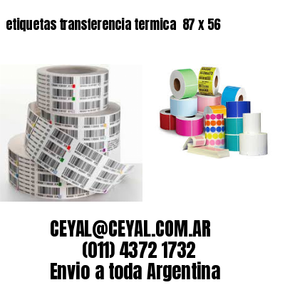 etiquetas transferencia termica  87 x 56
