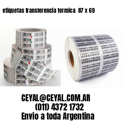 etiquetas transferencia termica  87 x 69