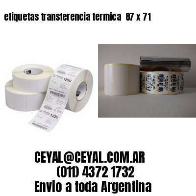 etiquetas transferencia termica  87 x 71