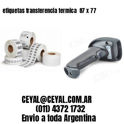 etiquetas transferencia termica  87 x 77