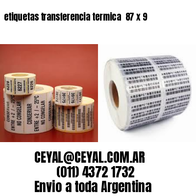 etiquetas transferencia termica  87 x 9
