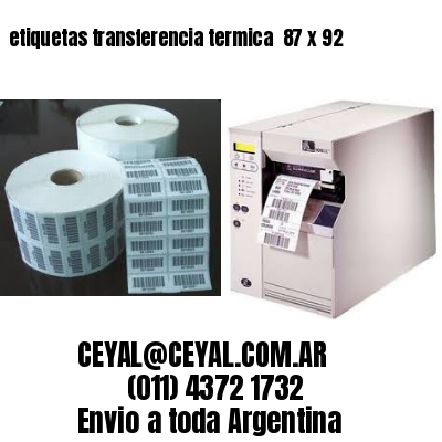 etiquetas transferencia termica  87 x 92