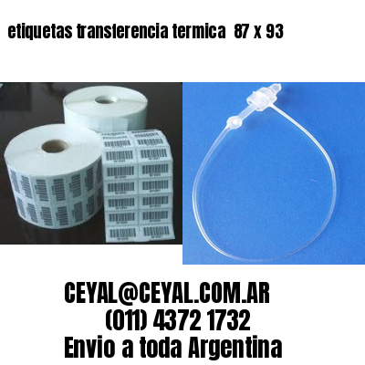 etiquetas transferencia termica  87 x 93