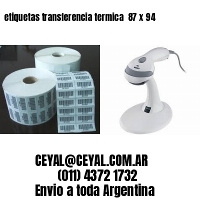 etiquetas transferencia termica  87 x 94