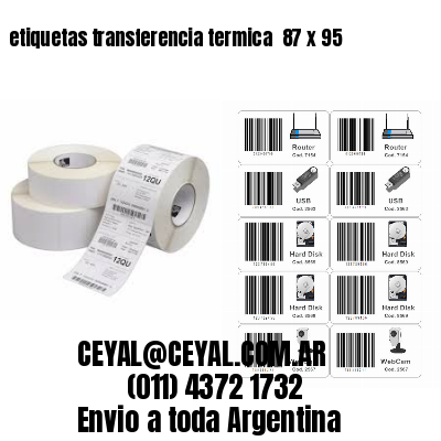 etiquetas transferencia termica  87 x 95