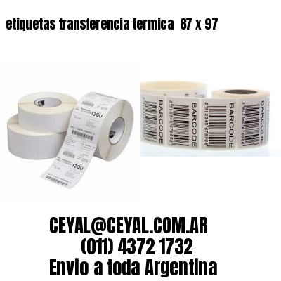 etiquetas transferencia termica  87 x 97