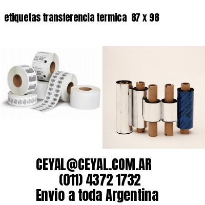 etiquetas transferencia termica  87 x 98