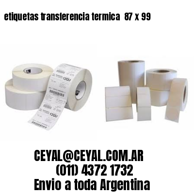 etiquetas transferencia termica  87 x 99
