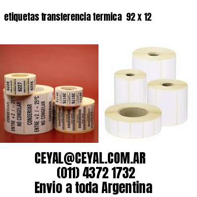 etiquetas transferencia termica  92 x 12