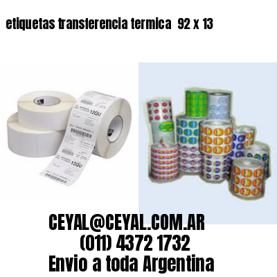 etiquetas transferencia termica  92 x 13