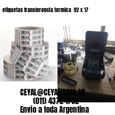 etiquetas transferencia termica  92 x 17
