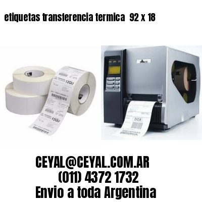 etiquetas transferencia termica  92 x 18