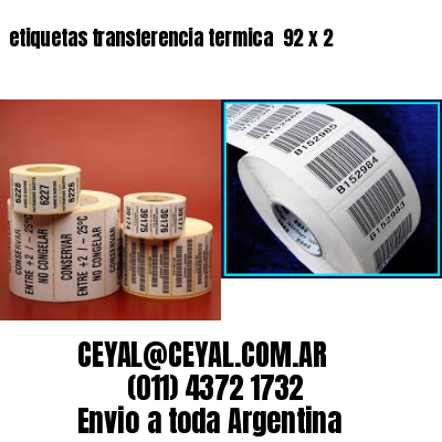 etiquetas transferencia termica  92 x 2