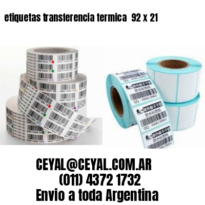 etiquetas transferencia termica  92 x 21