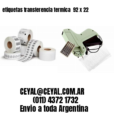 etiquetas transferencia termica  92 x 22